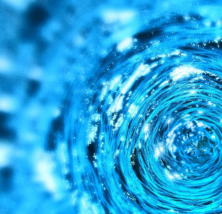 abstract blue concentric water