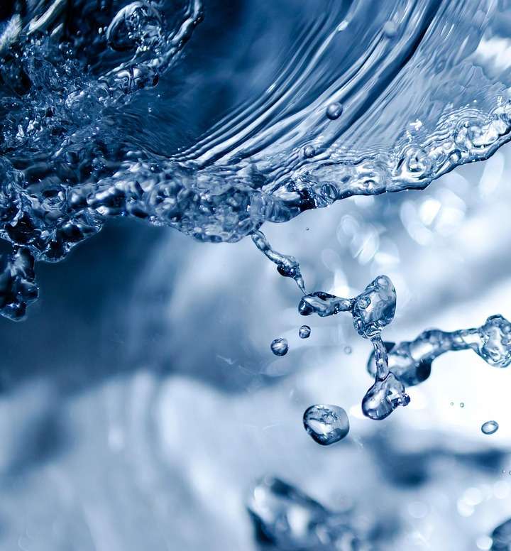 abstract blue water flow